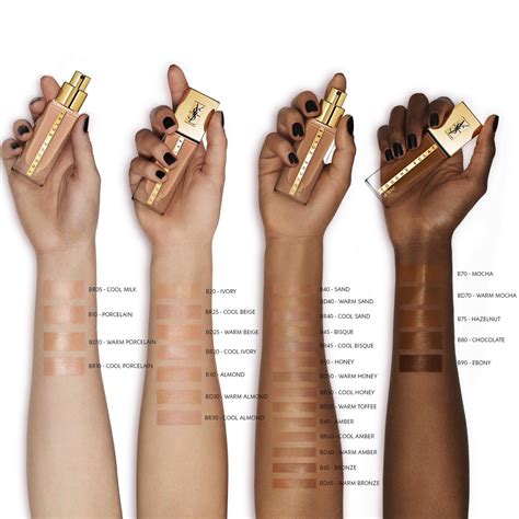 ysl foundation colour|yves saint laurent foundation shades.